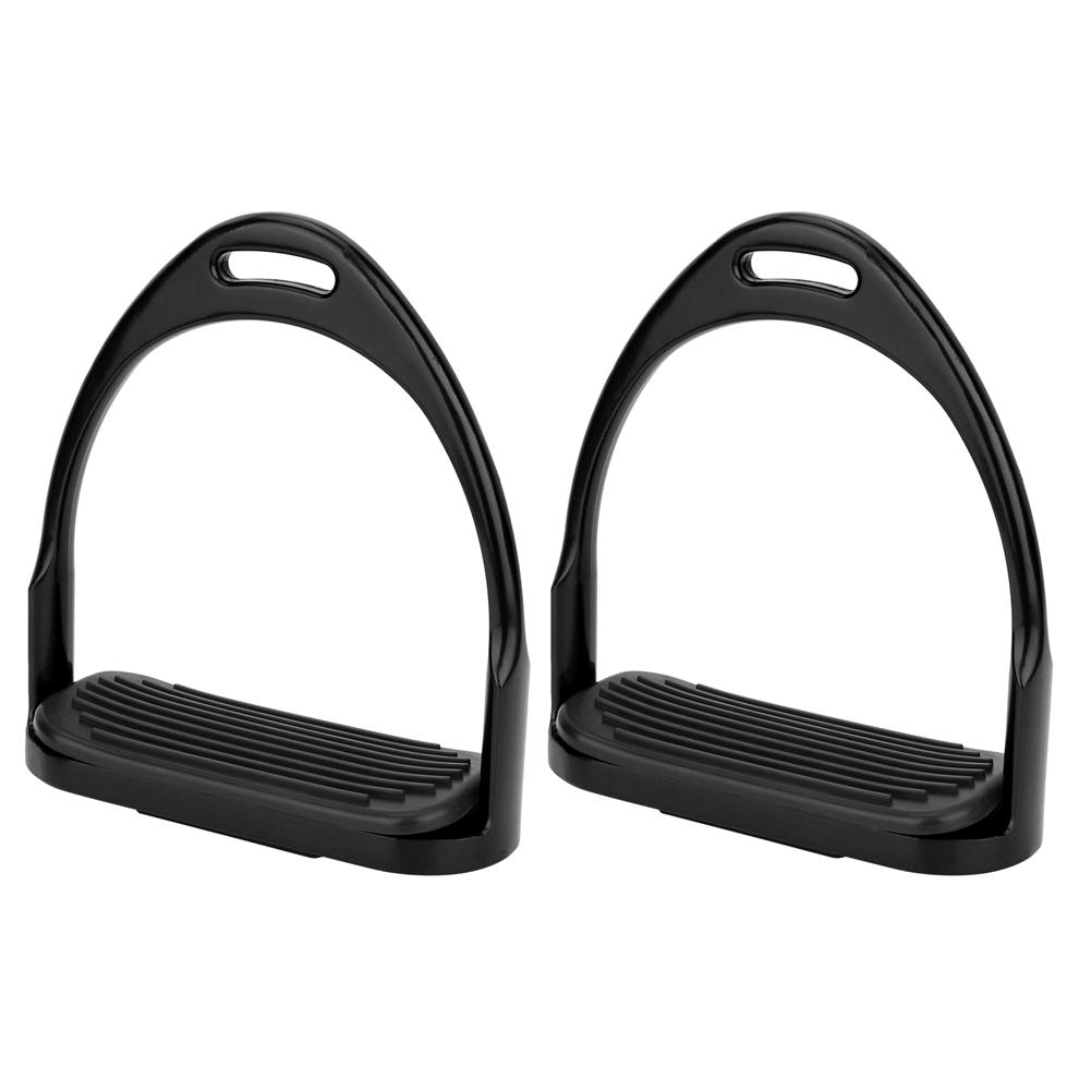 Colorful Horse Riding Stirrup Anti rust Lightweight Equestrian Aluminum Stirrup (black)