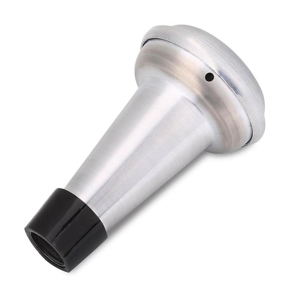 Aluminum Alloy Trumpet Silencer, Noise Reducer, Anti-Disturbance Muffler with Rubber Edge (80%–90% Noise Reduction)