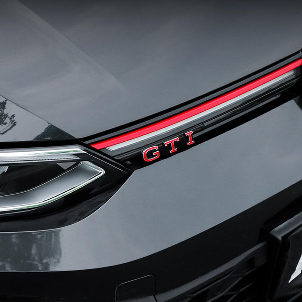 3D ABS GTI GTD Letters Badge Car Front Grille Emblem Stickers For Volkswagen VW Golf 8 Rline Auto Accessories zf3