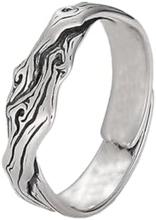 Auriselle Viking Ring for Men Adjustable Branch Pattern Open Ring Retro Punk Gothic Jewelry Unisex Vintage Party Birthday Christmas Gift