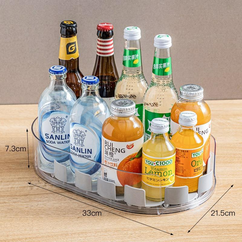 Household Refrigerator Storage Box, Kitchen Countertop, Multi-functional Seasoning, Rotating Rack, Simple Beverage Storage