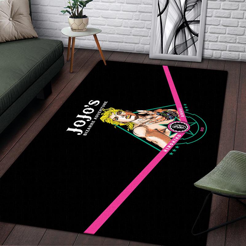 Jojo Anime piękny obraz dywan do salonu duży dywanik czarny miękki dywan maty do dekoracji domu dywaniki Boho piknik