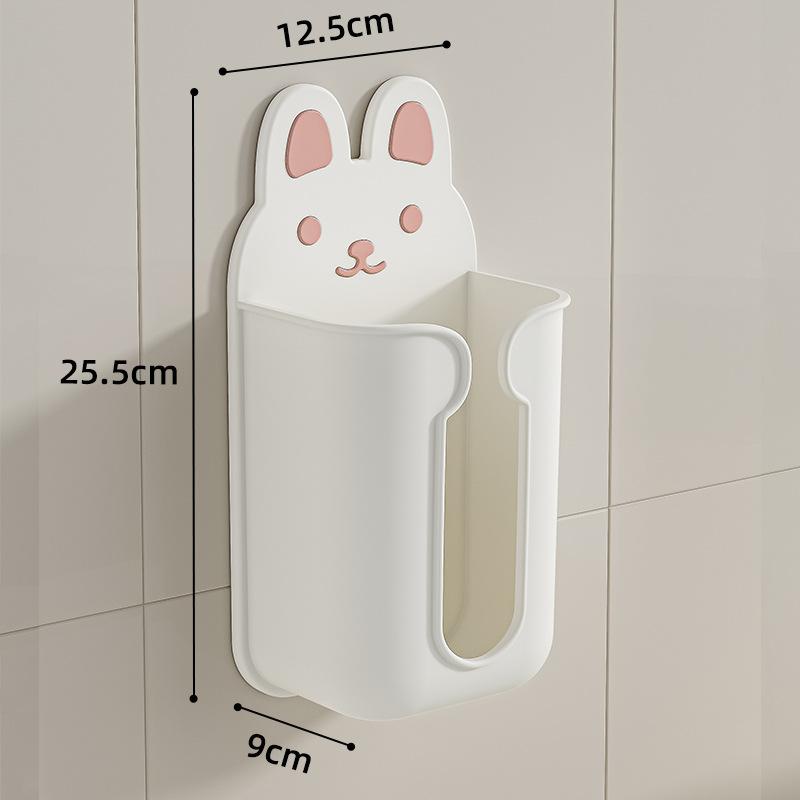 Rabbit Tissue Box Wall Mounted Tissue Storage Box for Household Living Room and Bathroom, No Punching and Paper Drawing Storage Box