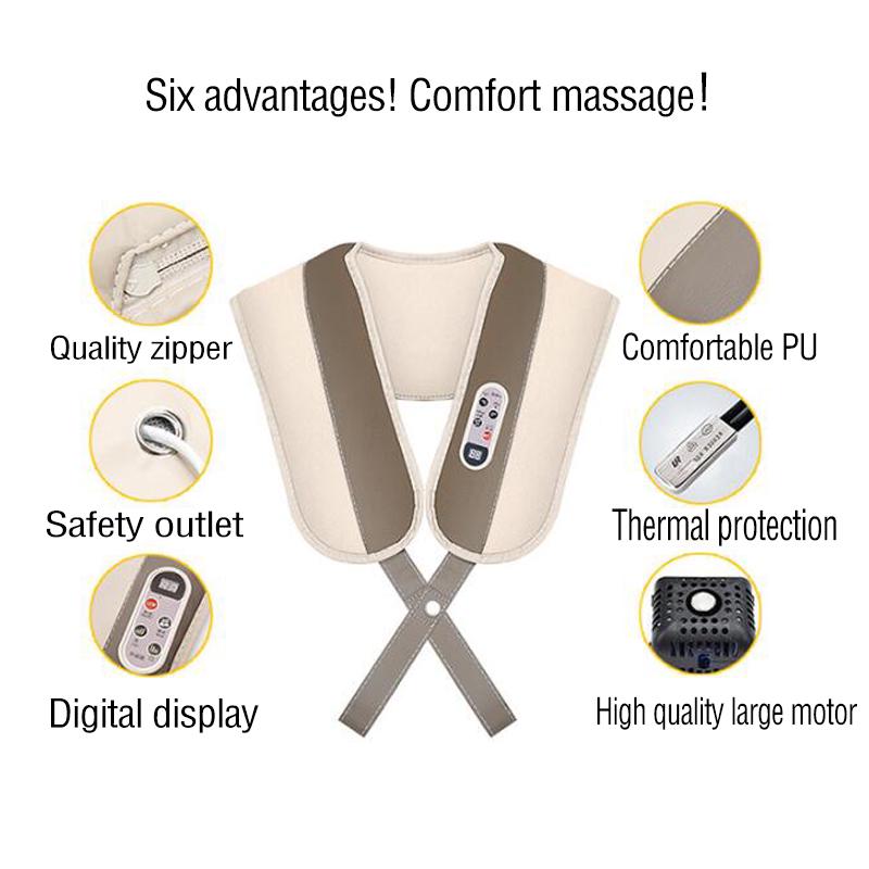 Rücken- und Nackenmassage Elektrisches Körpermassagegerät Infrarotbeheiztes Knetgerät Büro und Zuhause Elektrisches Nackenrollenmassagegerät Entspannung