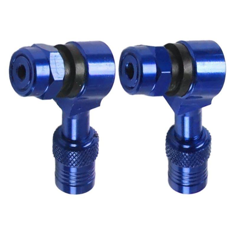 1 Pair CNC Aluminum Alloy Wheel Tire Stem Tubeless Valve Fit for Suzuki Hayab GSXR600 GSXR750 GSXR1000 Blue