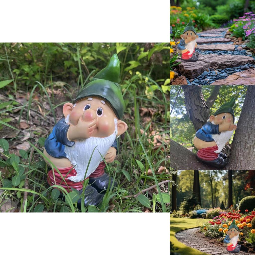 Delightful Resin Gnome Figurine Outdoor Garden Art For Stylish Yard Decorations
