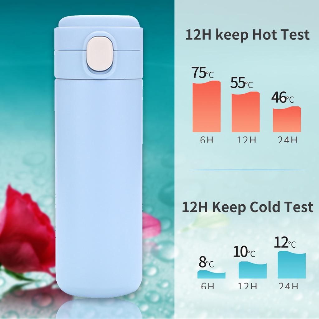 400 ml cu vacuum sticlă termos sticlă apă termală apă portabilă rezistentă la scurgeri din oțel inoxidabil