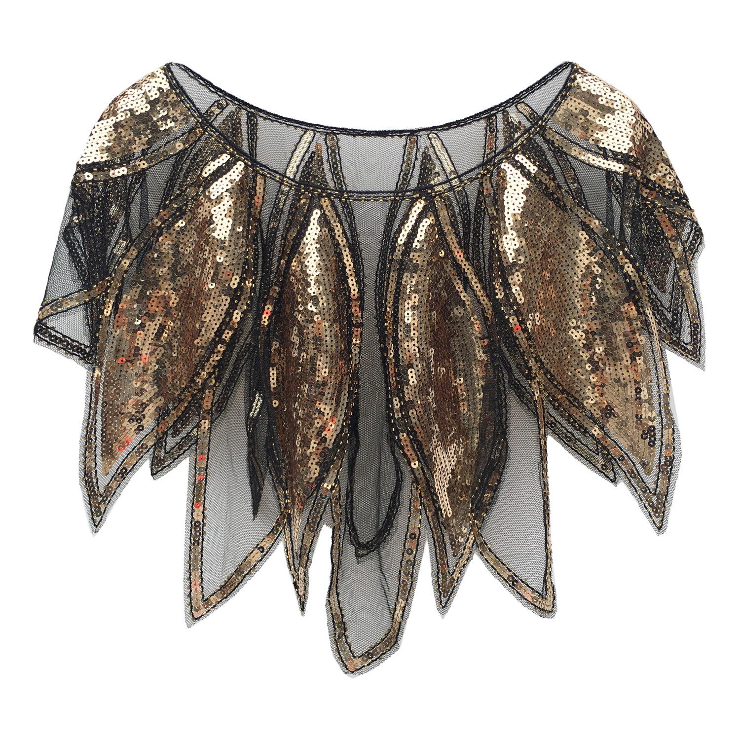 

Европейско-американское ретро вечернее платье с пайетками, шаль, куртка, накидка на Хэллоуин и Рождество