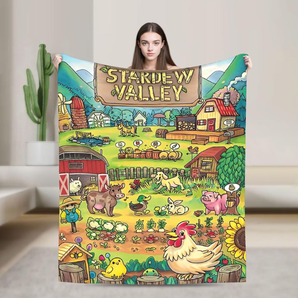 Creature In Stardew Valley Fashion Blankets Cute Jimino Animals Wool Awesome Soft Throw Fashion Blanket Chair Covering Sofa Spring/Autumn Tr