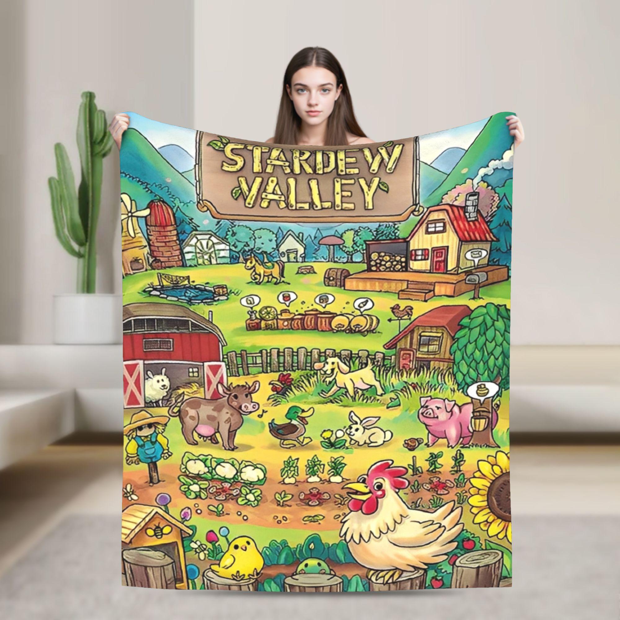 

Creature in Stardew Valley Fashion Blankets Cute Jimino Animals Wool Awesome Soft Throw Fashion Blanket Chair Covering Sofa Spring/Autumn Tr 75x90cm