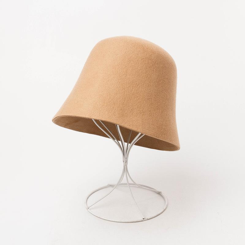Autumn and winter new fashion casual women woolen bucket hat travel shopping retro felt top hat