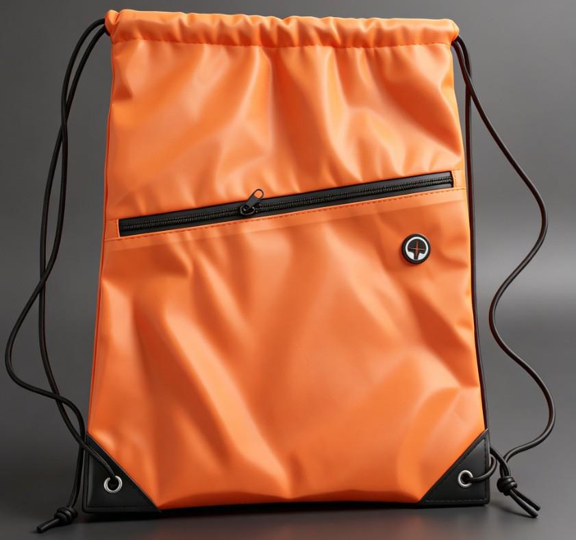 Custom Waterproof Oxford Cloth Sports Drawstring Backpack with Zipper for Students