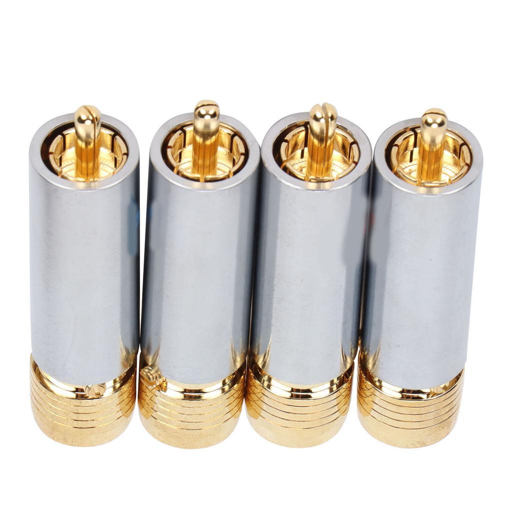 4 Stück PreffairCelsiusR1722 Stecker Vergoldet Selbstverriegelnd Lötlos Stecker