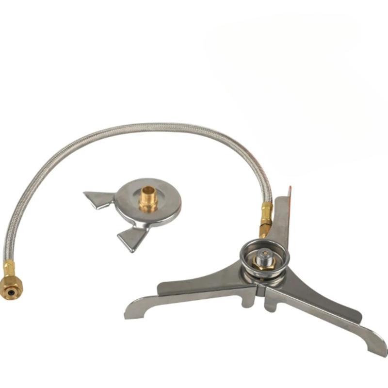 

Адаптер-переходник для уличной плиты, соединитель для картриджного баллона, кухонные аксессуары для кемпинга, пеших походов, пикника, головка-переходник для газовой плиты