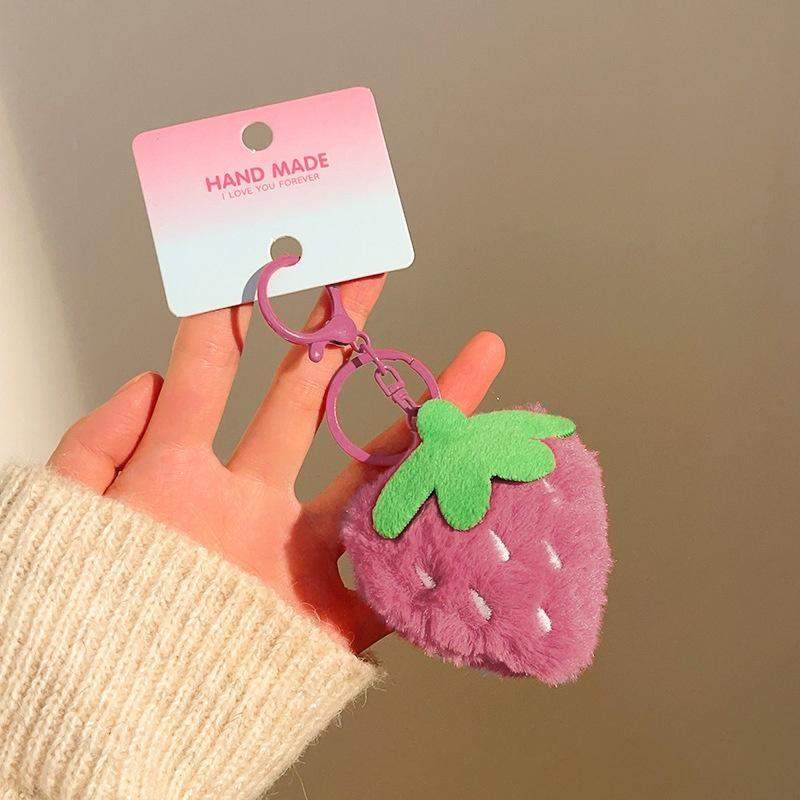 Cute Bear Dog Rabbit Plush Dolls Keychain Pendant For Women Girls Bag Decorations Car Key Chain Cartoon Capybara Toys Keychain