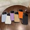 Orange Leather Textured Phone Case for Apple 17 Pro Max with High-End Lens Protection