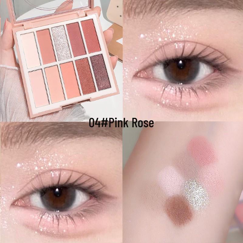 Versatile Multi-Color Eyeshadow Palette: Contour, Highlight & Matte Shimmer Earth Tones