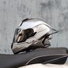 Unisex Full-Face Motorcycle Helmet with Gundam Design, Summer-Compatible, Large Spoiler, Bluetooth Slot