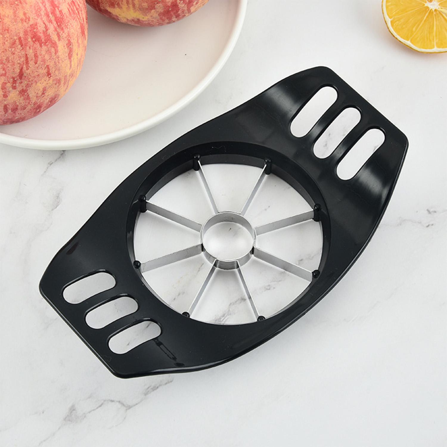 

Резак для яблок из нержавеющей стали, 2 шт., ручная яблокорезка, кухонный инструмент для нарезки фруктов, бытовые кухонные гаджеты чёрный