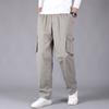 2024 Fashion New Men's Cargo Pants Pure Cotton Multi Mouth Bag Loose Outdoor Mountaineering and Riding Pants