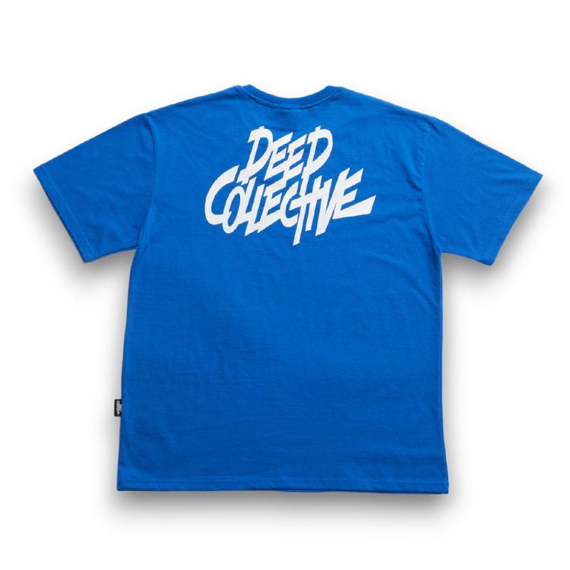Deep Collective Signature Small Bag Logo Short Sleeve T-Shirt_Cobalt Blue Cobalt Blue/M