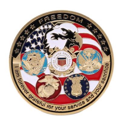 United States Navy Air Force And Freedom Letter Commemorative Coins Five Major Military Powers American Eagles Collectible Coins