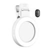 Clip-on Selfie Ring Light,200mAh Rechargeable Selfie Light Clip Video Light with Mirror,Portable Selfie Lamp for Phone Camera