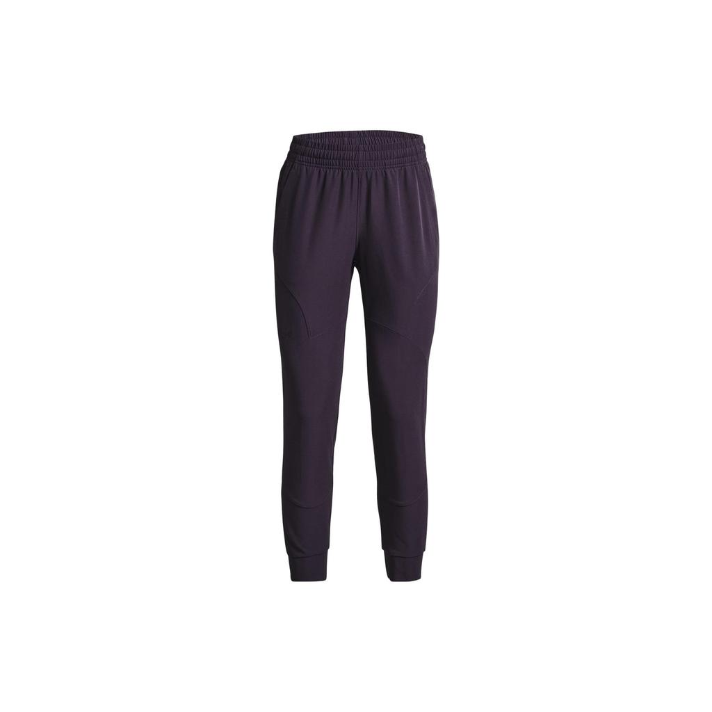 Under Armour Unstoppable Solid Color Elastic Waist Cuffed Sports Pants Women pants Formal-Purple 1376926-541