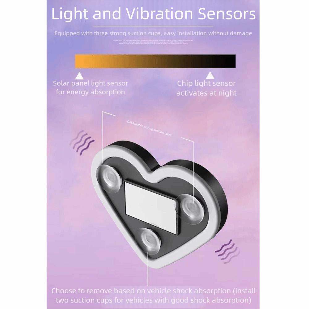 Wireless Heart-shaped Neon Light LED Illumination Car Interior Atmosphere Lamp Motor Decoration