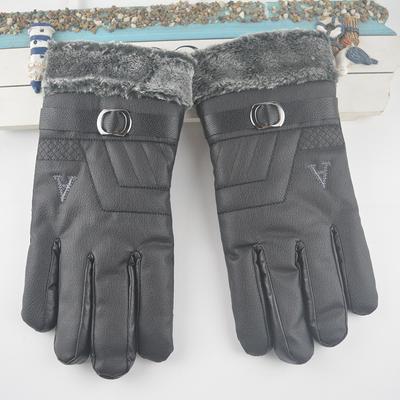 Autumn and Winter Men's New Velvet Thermal Gloves