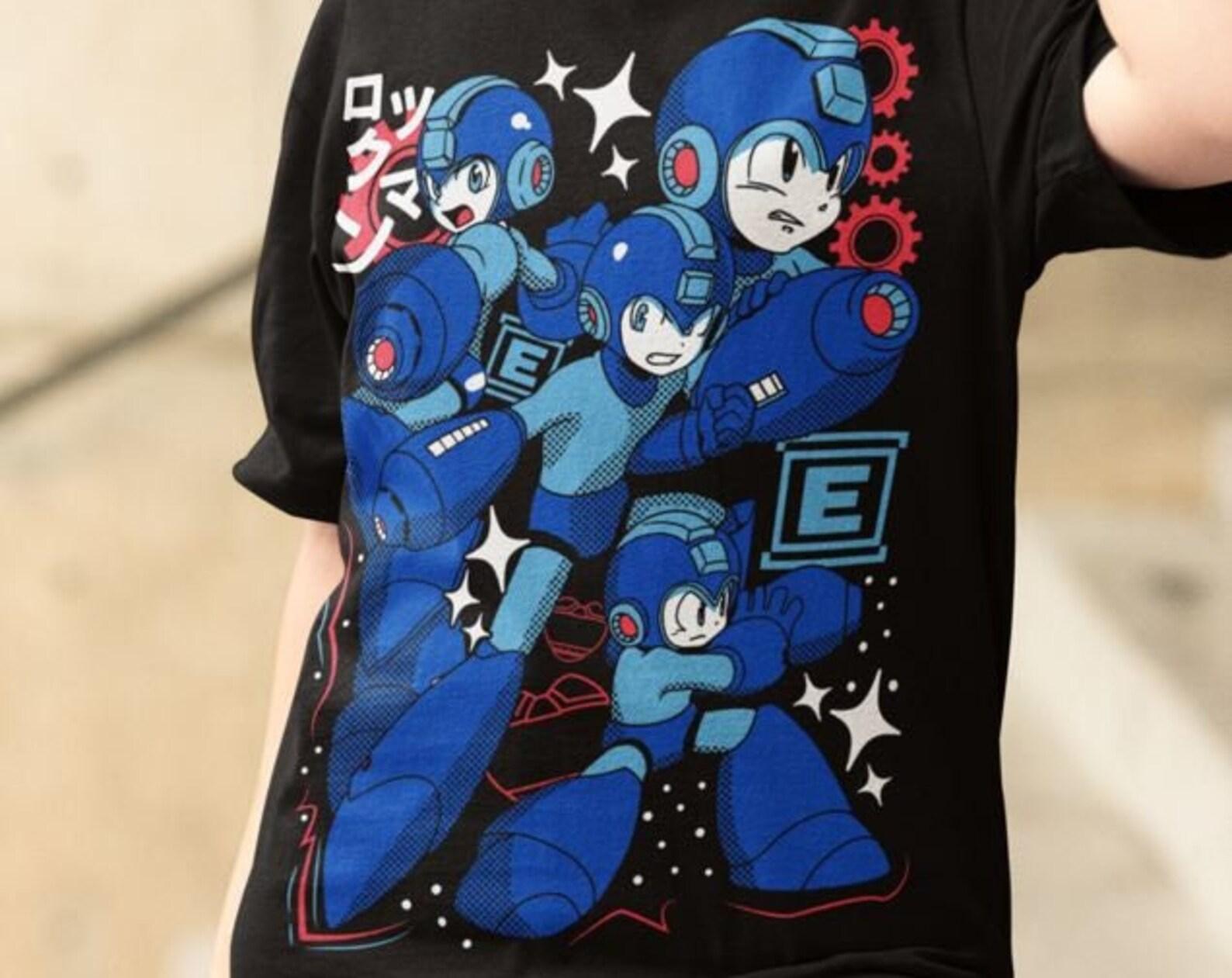 Mega Man Blue Bomber Gaming Shirt L