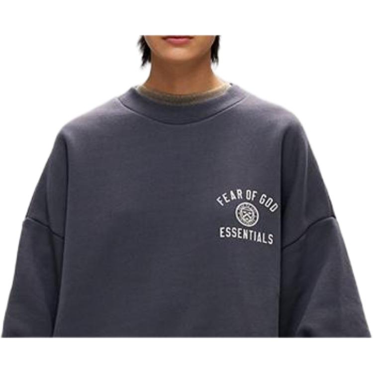Fear of God Essentials Fleece Crewneck Marine Men Tops Blue 192HO246264F