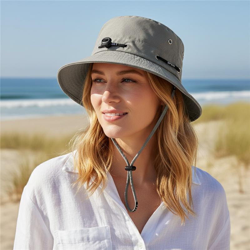Fisherman Hat for Women UV Protection Wide Brim Outdoor Mountaineering Sun Hat Lightweight Breathable Summer Beach Hiking Cap