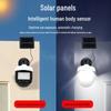 Smart Solar-Powered Motion Sensor Outdoor Waterproof Courtyard Light with Anti-theft Features.