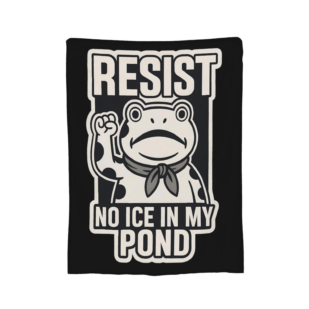Portland Resist Frog Protest No Kings Blankets Velvet Decoration  Breathable Warm Throw Blankets for Home Couch Rug Piece