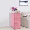 Bymaocar 27 Inch Tall Pink File Cabinet on Wheels 5-Drawer Storage Cabinet Home Furniture for Kitchen, Bedroom, Office, Study
