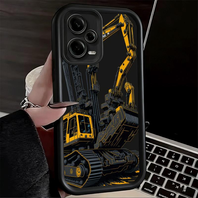 Excavating Machinery Cool Soft Phone Case for Xiaomi Poco X7 X6 X5 Pro X4 Gt X3 F7 Ultra M8 M7 Redmi 15C 15 14C 13 13C 12 12C 10