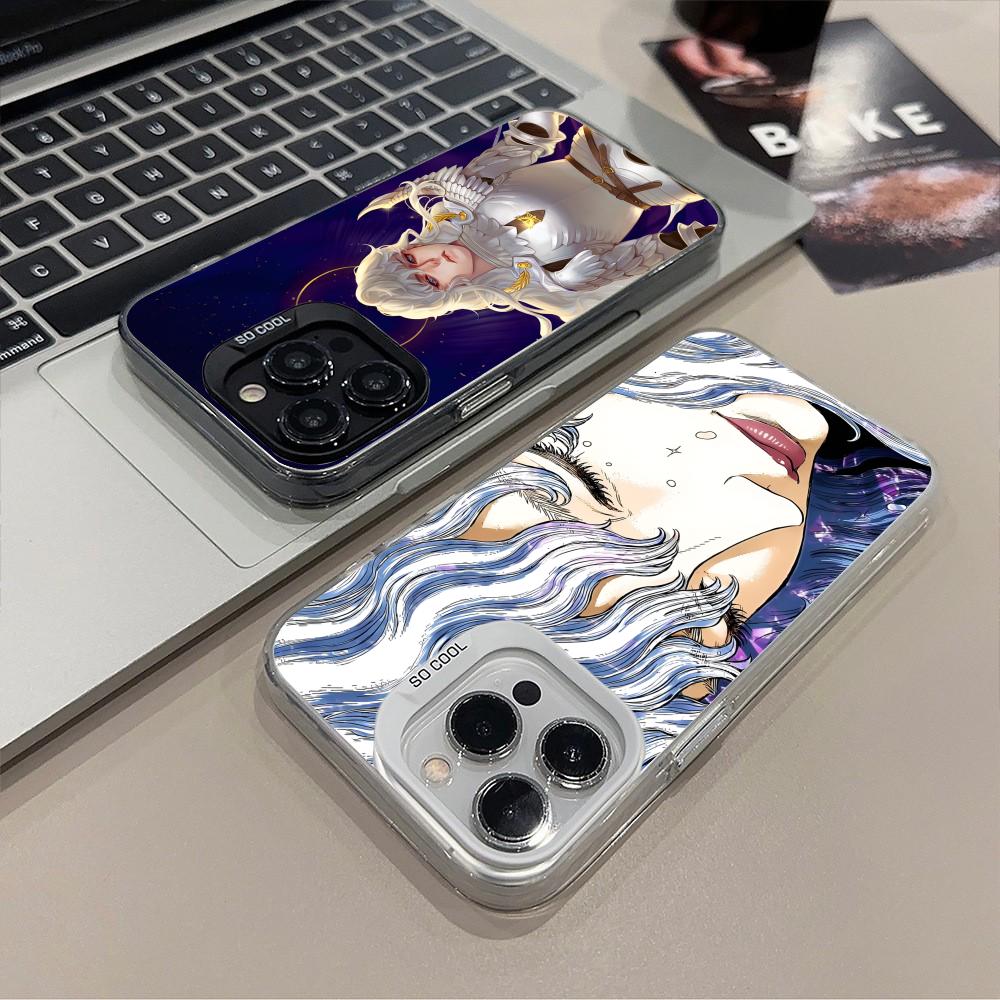 Anime Griffith Handyhülle für iPhone 17 16 15 14 13 12 11 X XR XS Air Pro Max Plus Schwarze Bunte Silberne Hülle