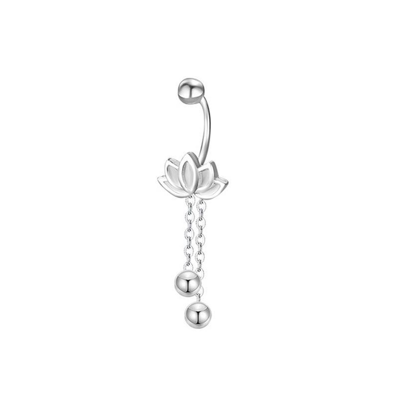 Elegant Lotus Tassel Earrings - Chinese Style Flower Danglers