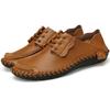 Men Genuine Leather Casual Shoes Lace-up Handmade Flat Shoes Male Office Work Shoes Men's Sneakers Zapatillas Big Size 38-48