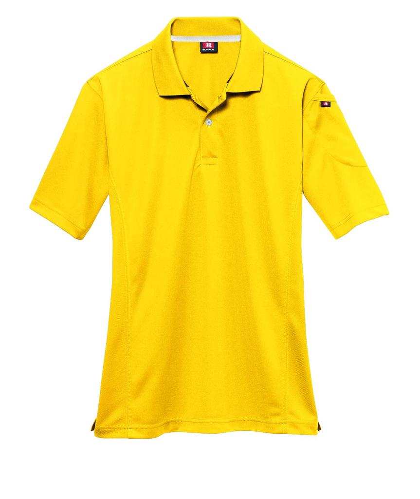 BURTLE Short Sleeve Polo Shirt 305 8 Yellow L Sweat Quick [Stretch, Absorbent, Drying, Deodorizing]