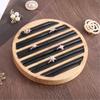 Compact Wooden Ring Earring Bracelet Organizers Plate Sturdy Countertop Display Stand Practical Rings Storage Holder