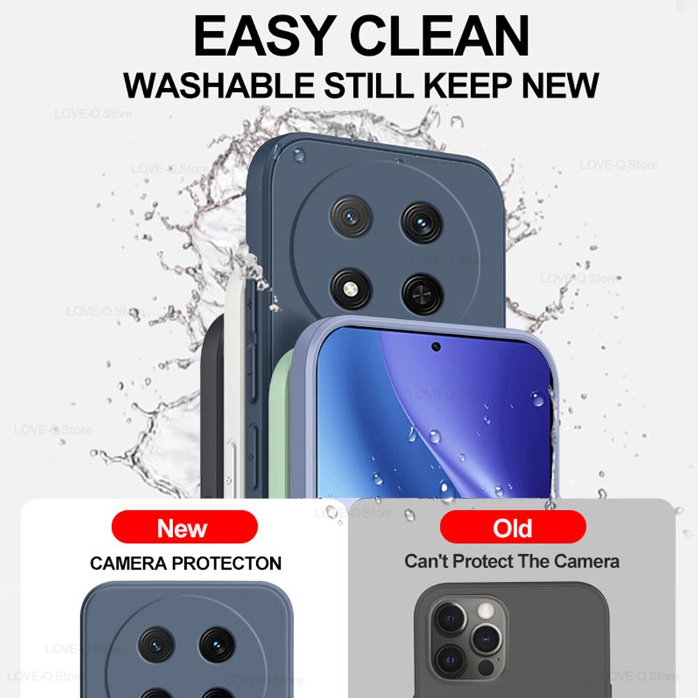 For For Honor Magic 7 Lite Case Liquid Silicone Camera Lens Protector Phone Cases For Honor Magic 7 Magic7 Lite Pro 7Pro Magic 7lite