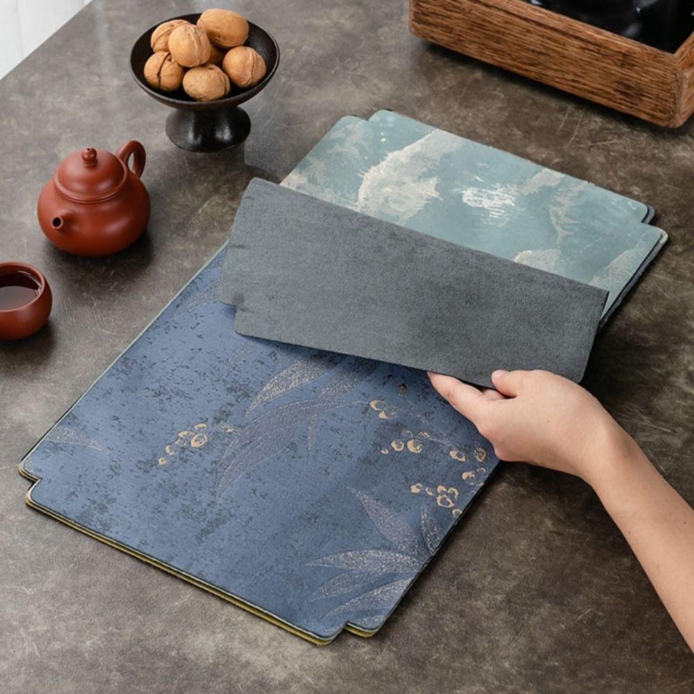 

Heat Insulat Table Mat Super Absorbent Tableware Mat Tea Ceremony Chinese Style Tea Mat Home