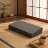 Wedge Meditation Cushion Textured textileCovered Floor Pillow Beige