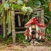 Mushroom House Stakes Ornaments Garden Embellishments Cottage Yard Sign For Nature Themed Outdoor Spaces Nature Lovers