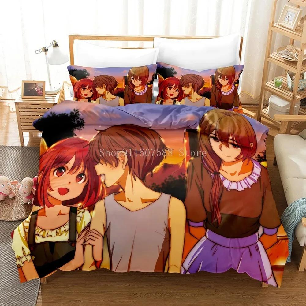 Comforter Bedding Set Anime Goblin Slayer And Lovely Bedclothes Queen King Size For Kids Adults Bedroom Decor