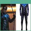 Costume Cosplay di Nightwing dei Titani in Tessuto Misto Cotone per Role Play Anime