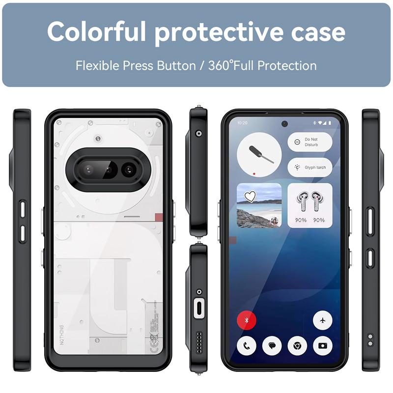 For Nothing Phone 3a Case Nothing Phone 3a 5G Cover Funda Clear PC TPU Shockproof Silicone Phone Back Cover For Nothing Phone 3a