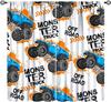 Monster Truck Curtains Boys Cartoon Red Blue Car Game Cool Racing Window Kids Bedroom Living Room Playroom Curtain For Sitting Made Of Polyester